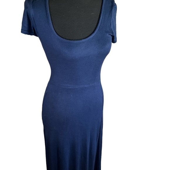 Nasty Girl Collection Navy Blue Side Slit Midi Dress | Size 4 - Picture 2 of 7